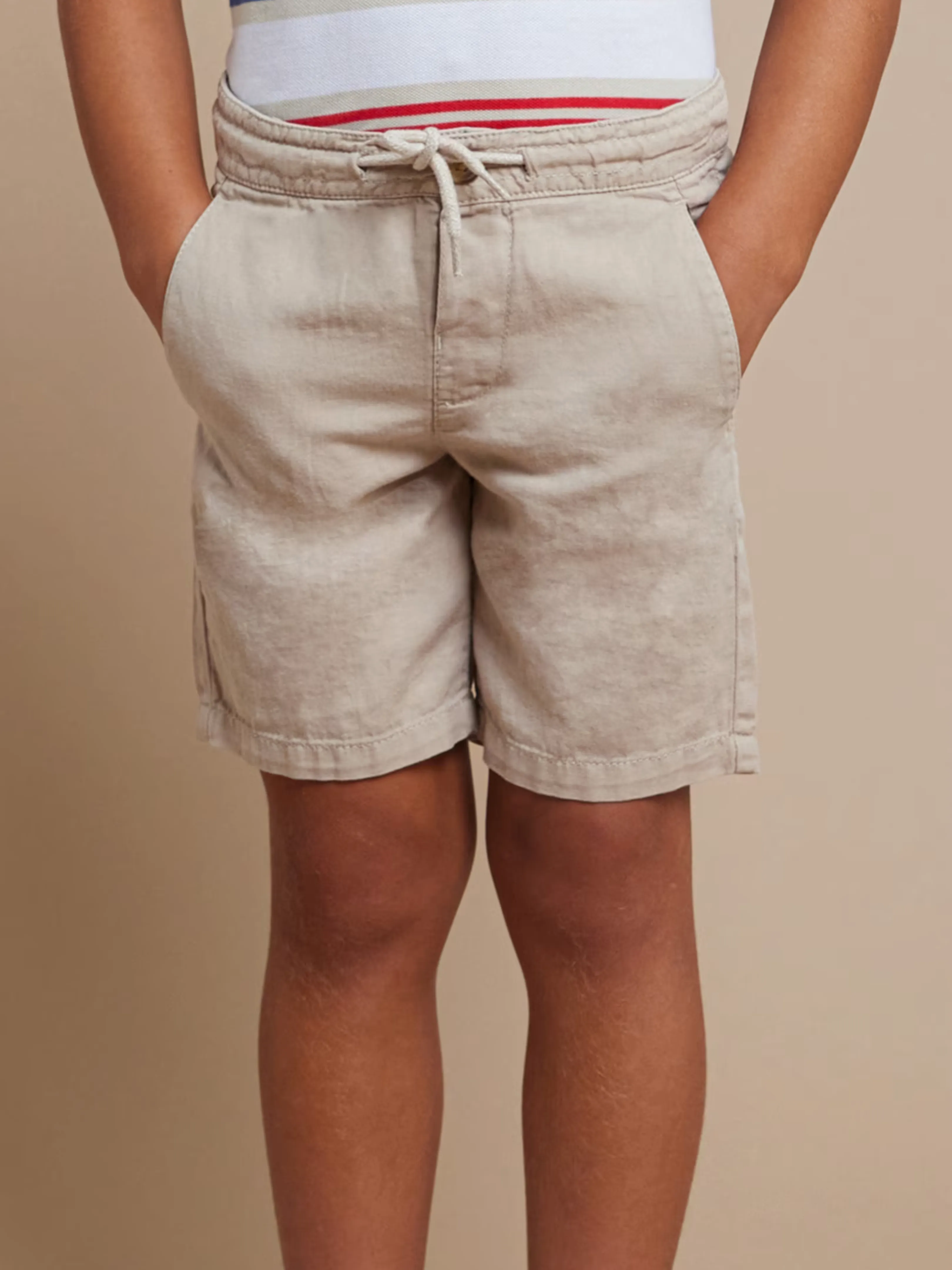 Tan Linen Shorts