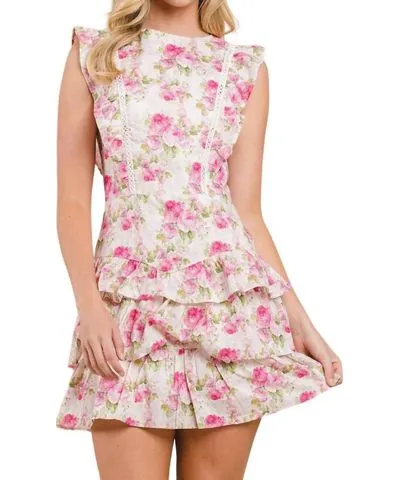 TCEC Floral Tiered Dress