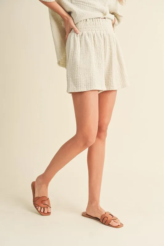 Textured Gauze Shorts