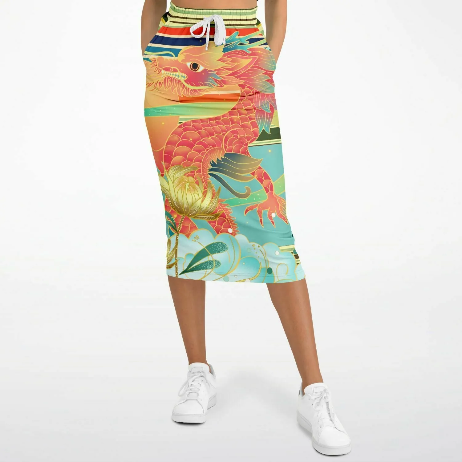 The Koi Dragon Pocket Maxi Skirt