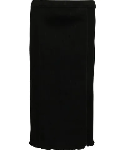 Theory Knit Midi Skirt in Black Polyamide