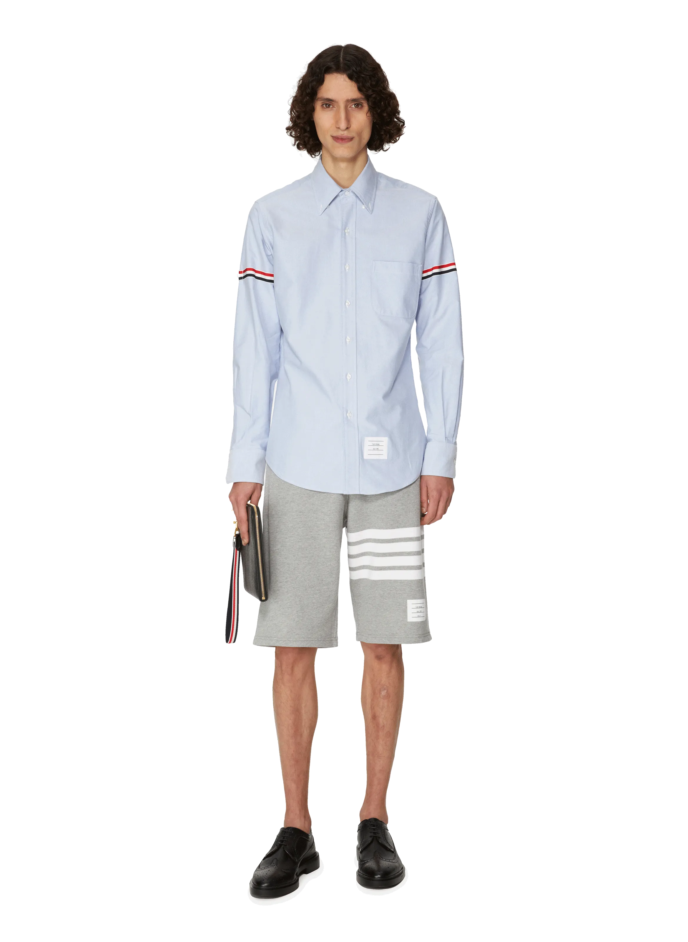 Thom browne  Striped cotton shorts - Grey