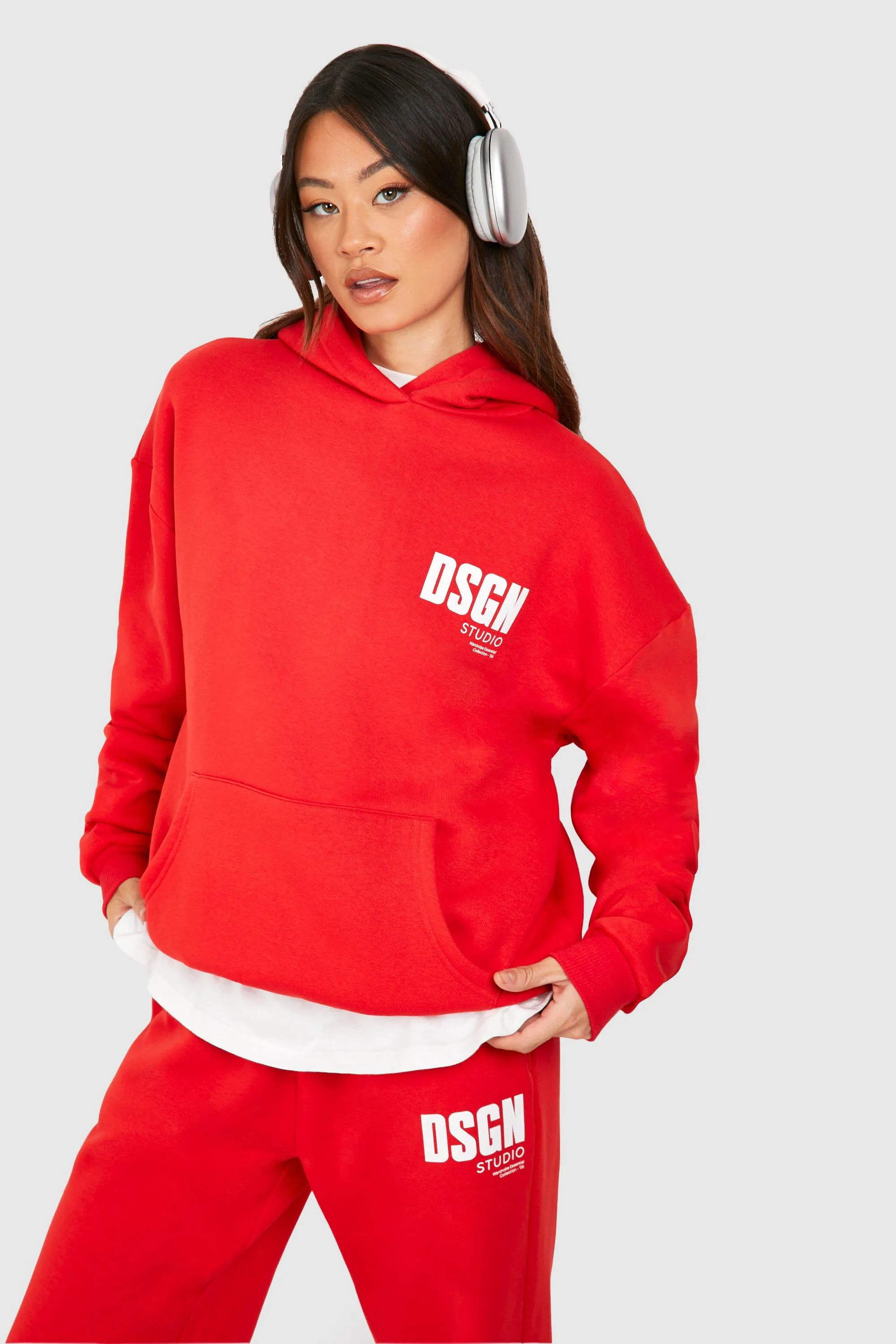 Tracksuits | Tall Dsgn Pocket Print Hoody Tracksuit | boohoo