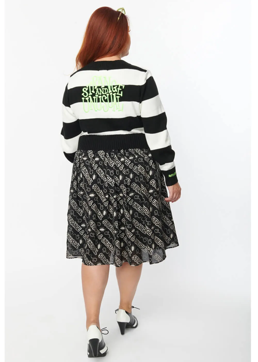 Unique Vintage x Beetlejuice Hilty Strange & Unusual Tulle Skirt Black White