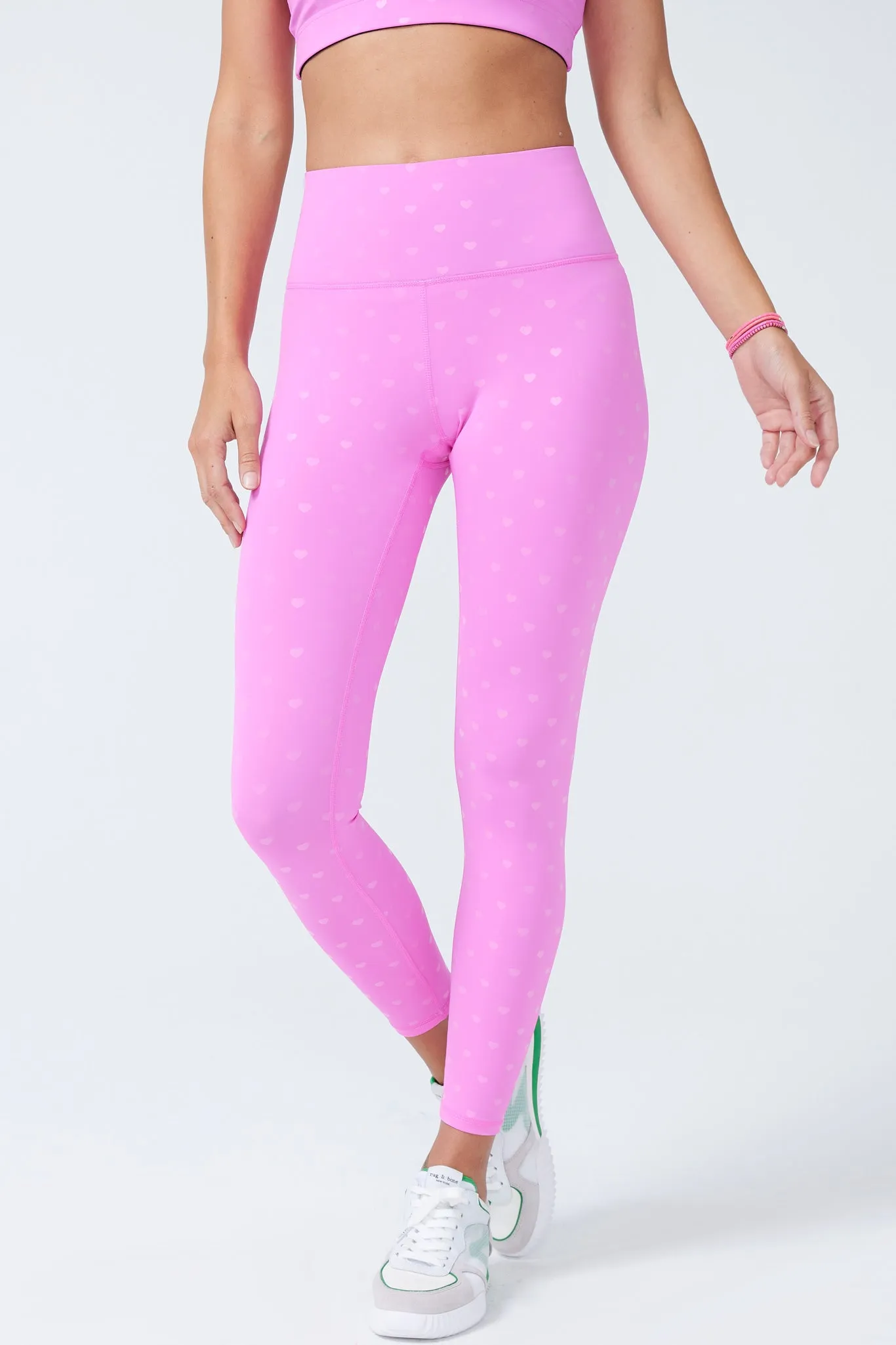 UpLift Leggings in Pink Heart Foil