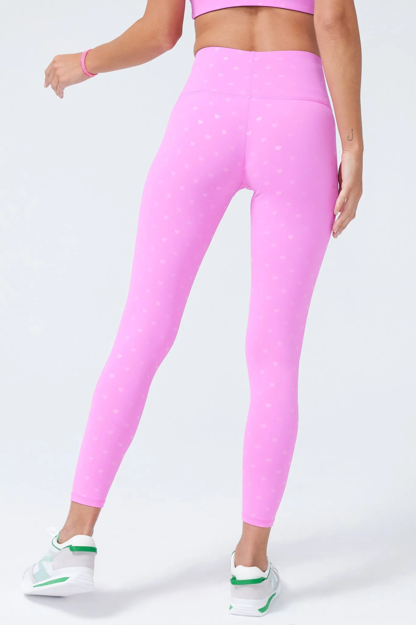 UpLift Leggings in Pink Heart Foil