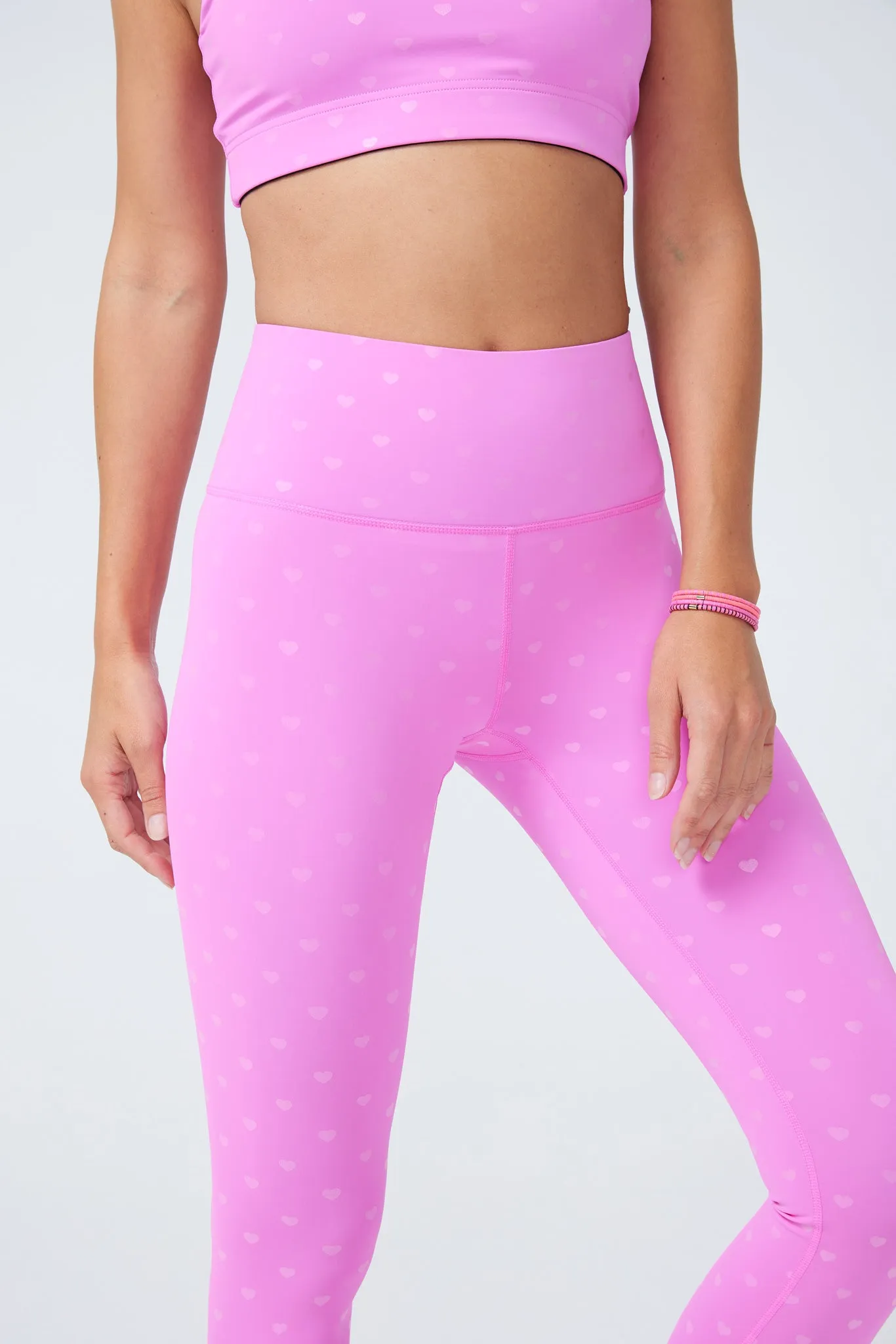 UpLift Leggings in Pink Heart Foil