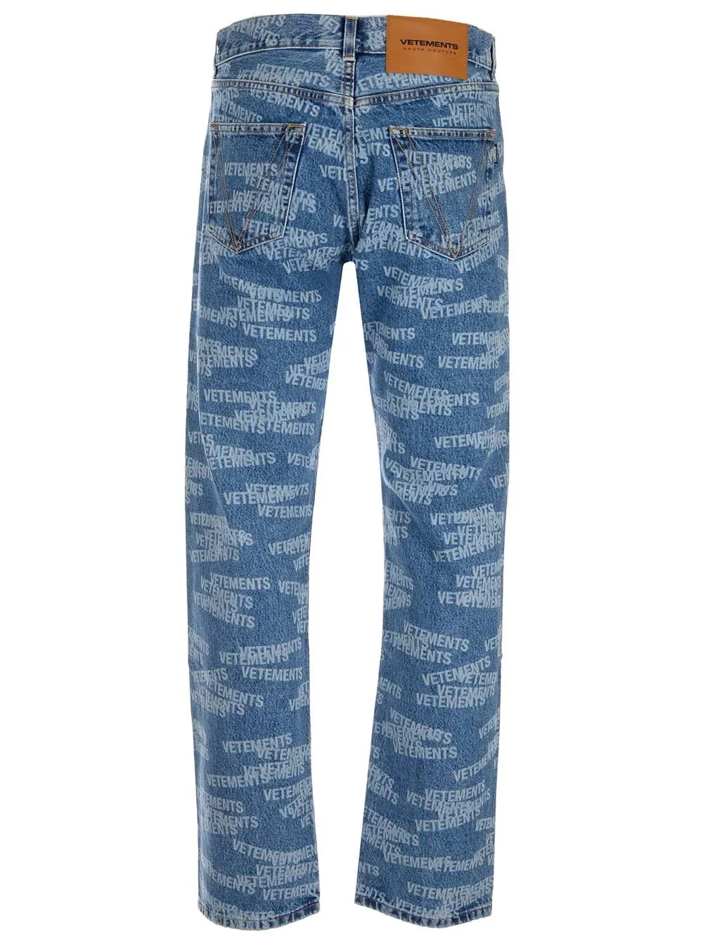 Vetements Allover Logo Printed Jeans