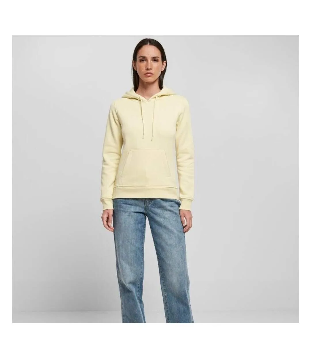 Womens heavy hoody/sweatshirt soft yellow Build Your Brand