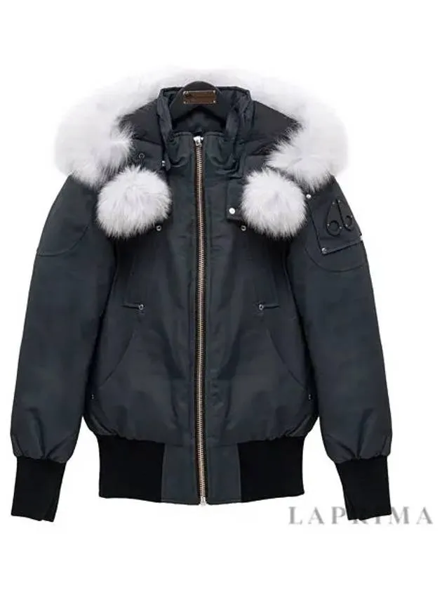 Women's Original Debbie Bomber Jacket White Fox Fur Granite