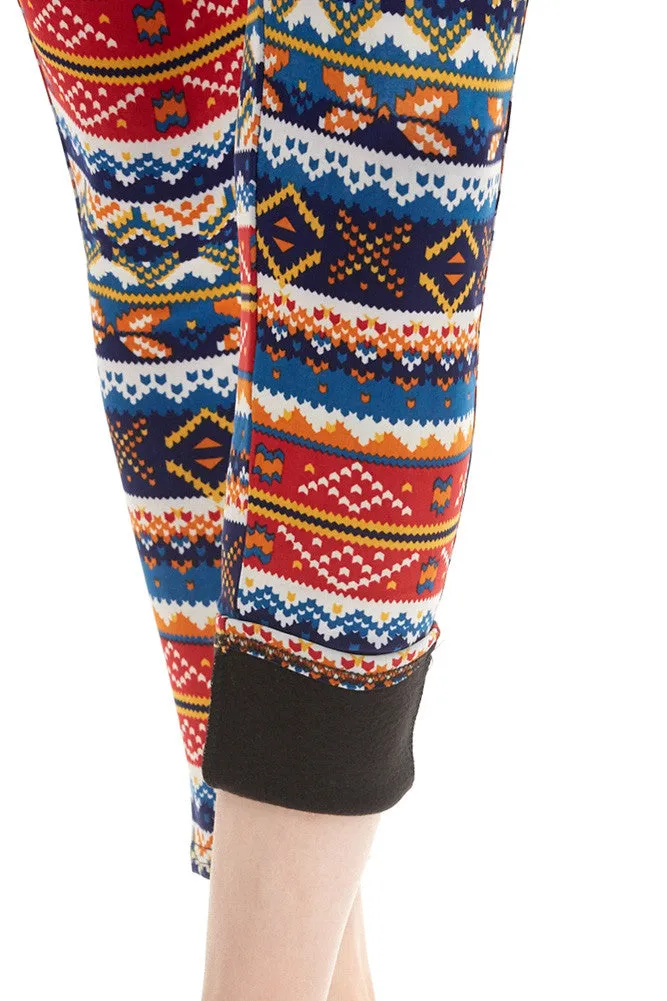 Women's Regular Southwest Multi Colored Print Leggings