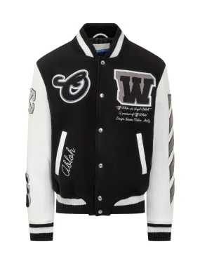 Wool and Leather Lea Varsity Jacket