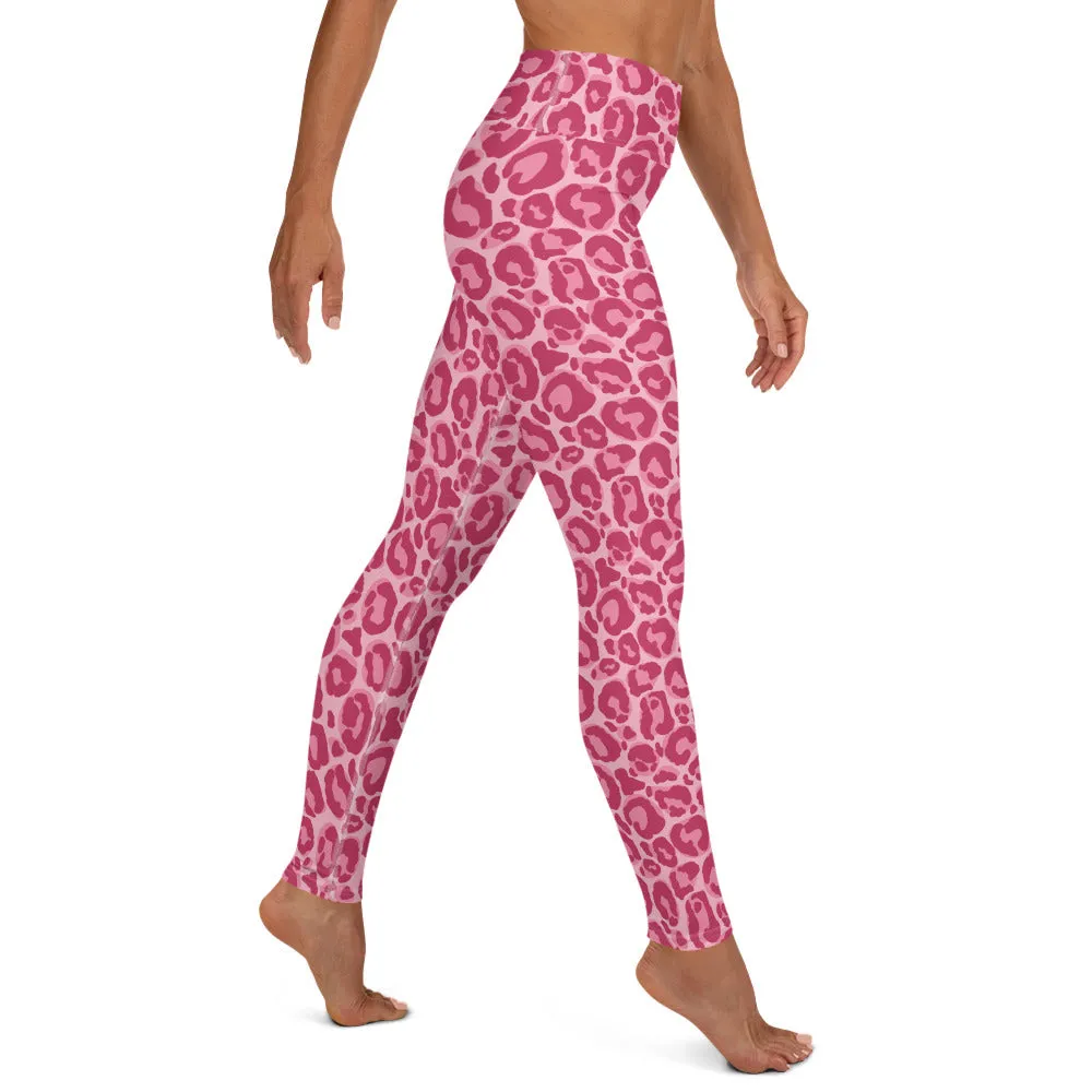 Yoga Leggings Pink Leopard