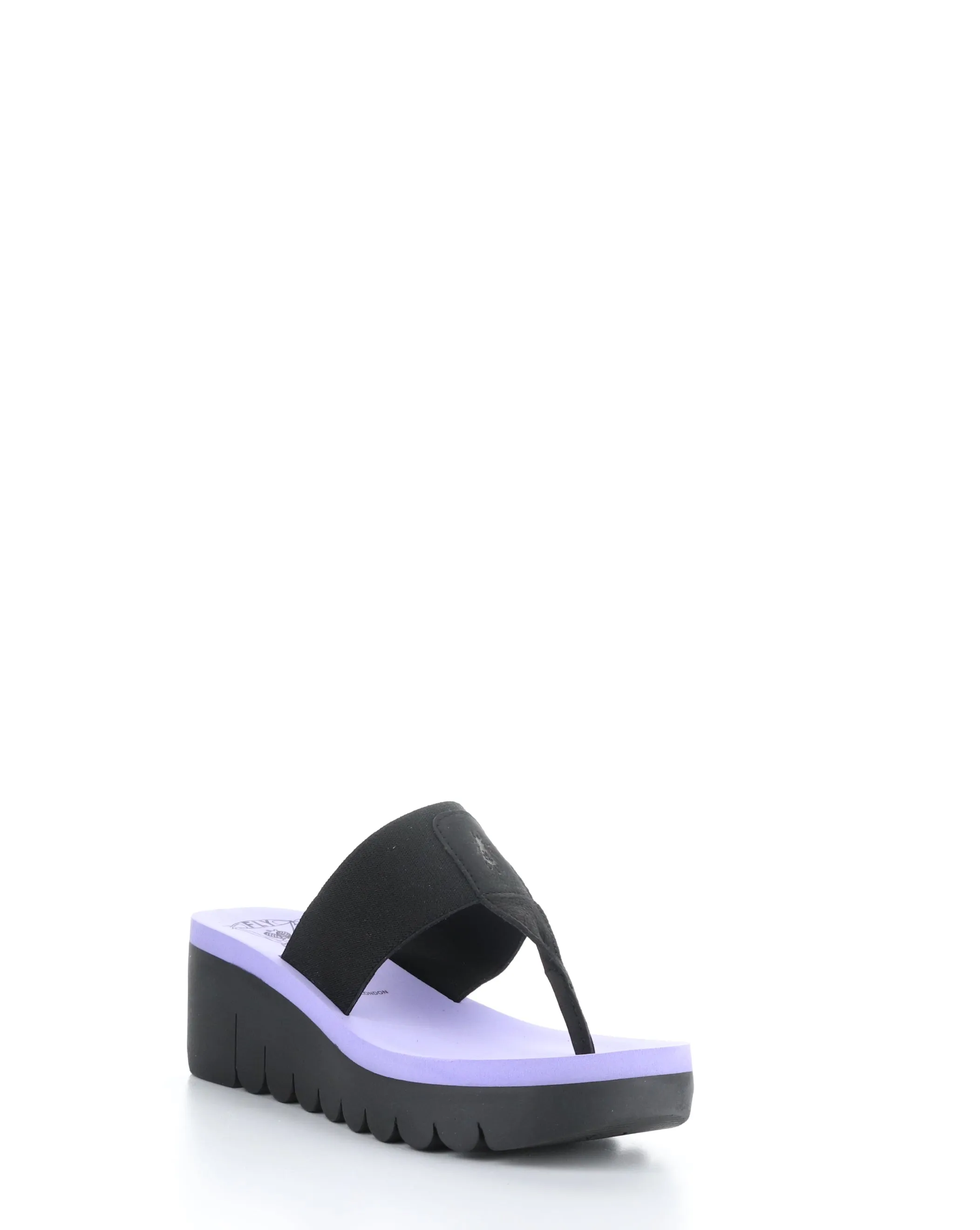 YOMU725FLY 010 BLACK/VIOLA Slip-on Sandals