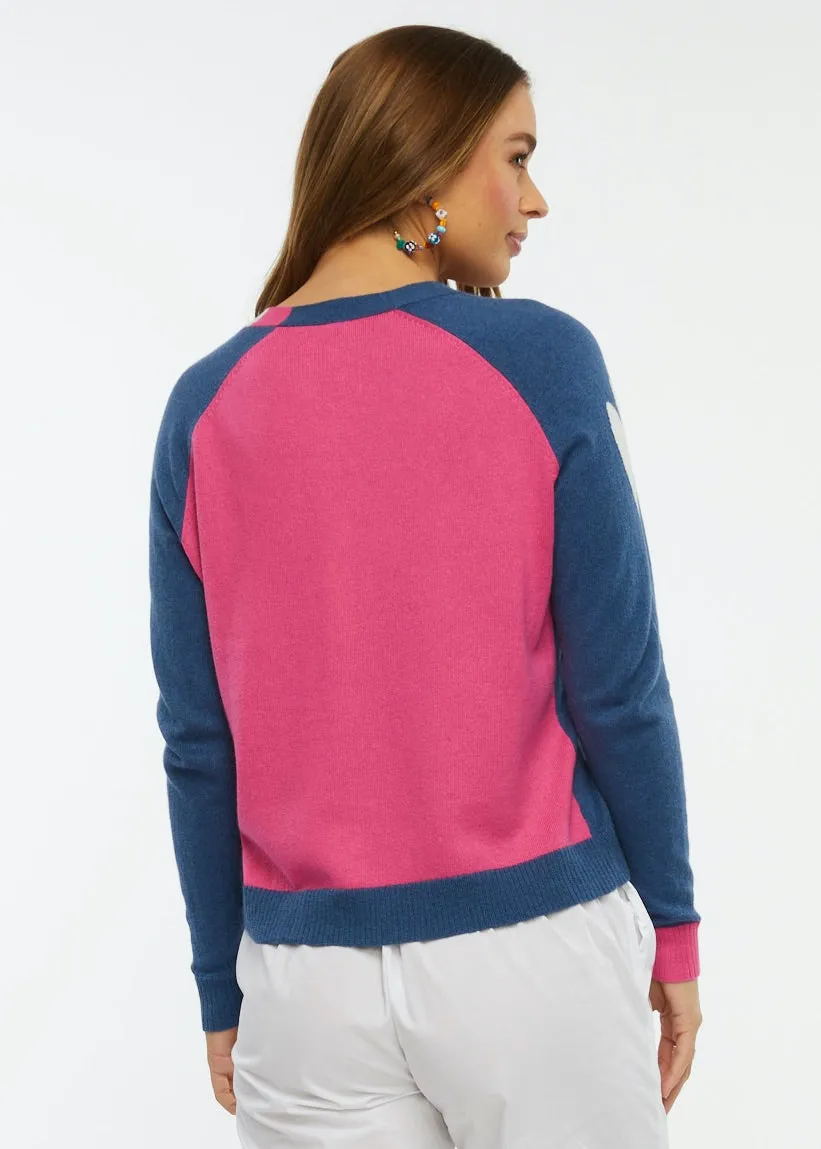 Zaket & Plover Cardigan | Blue Hearts