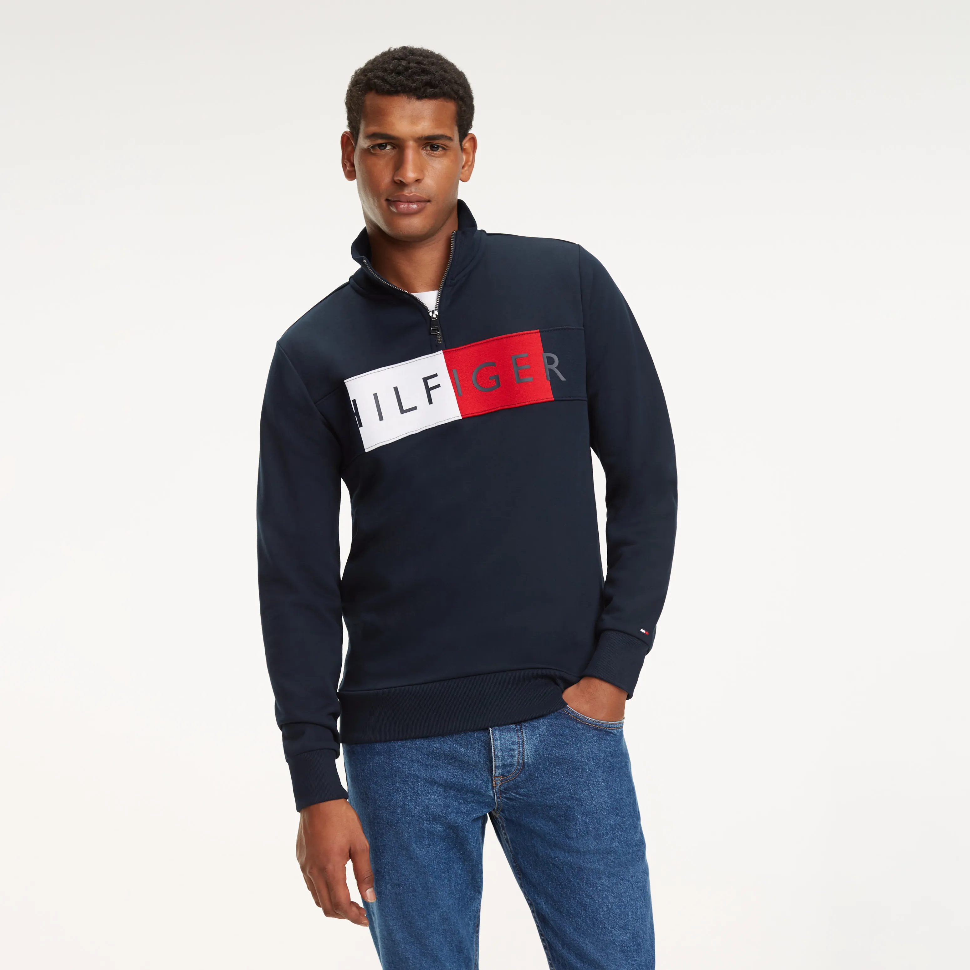 Zip-thru Logo Sweatshirt | Hoodies | Tommy Hilfiger