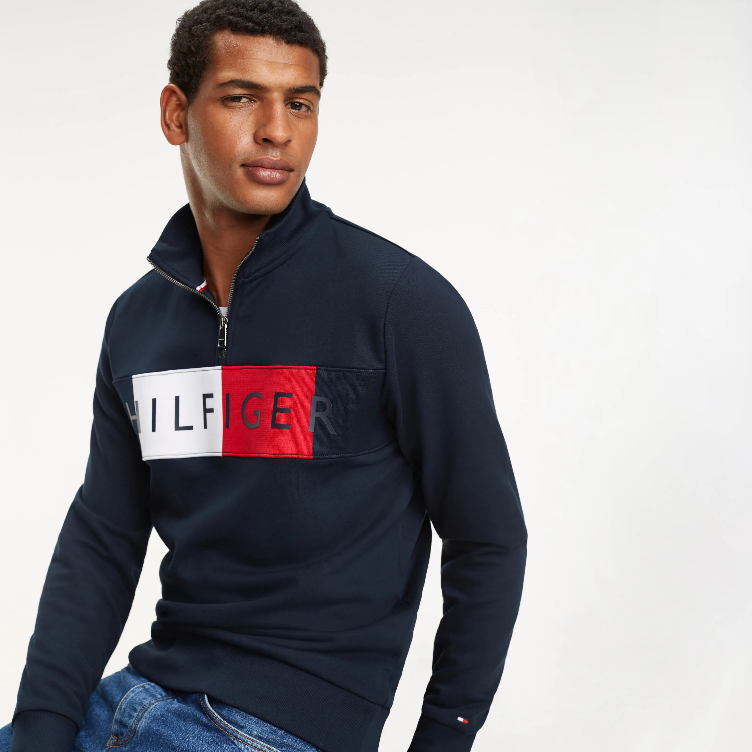 Zip-thru Logo Sweatshirt | Hoodies | Tommy Hilfiger